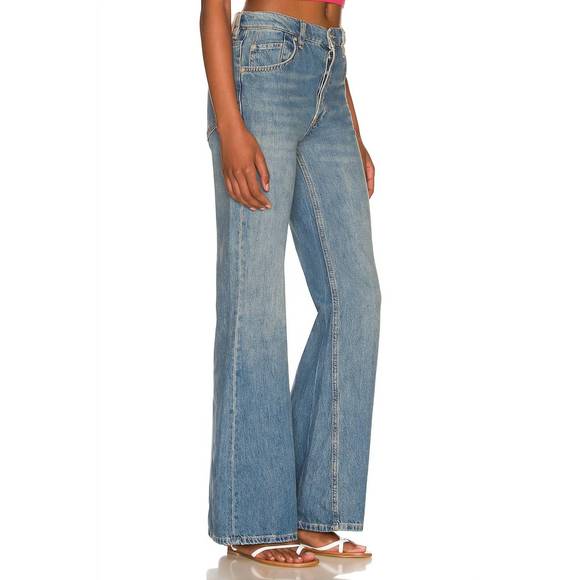NEW FREE PEOPLE new dawn flare jean in belgrade blue - Picture 2 of 4